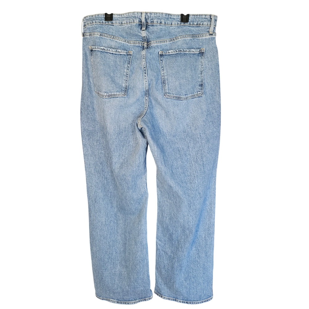 Old Navy Extra High-Rise Wide-Leg Jeans Light Wash Secret-Smooth Pockets Size 18